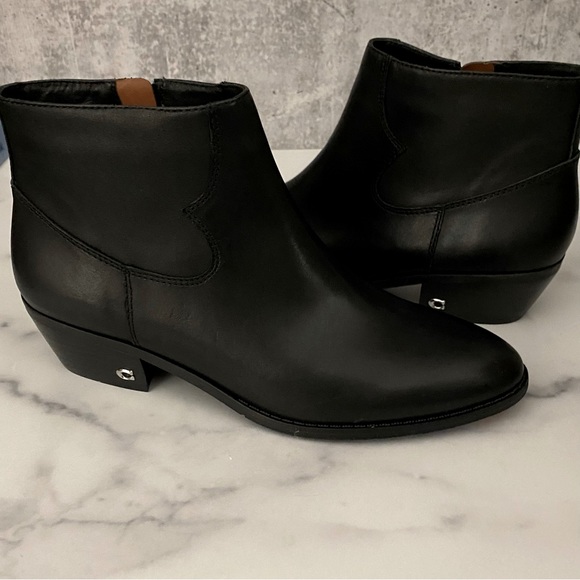 Coach Danni Black Leather Boots Size 9 - Picture 4 of 10